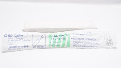 BD 386866 Cathena Safety IV Cath. BD Multiguard Technology 18GA 2.0In, 87mL/min